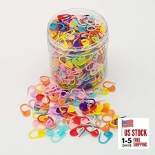 500pcs Assorted Colors Safety Pins Quick Locking Stitch StitchSafetyPins-500pcs