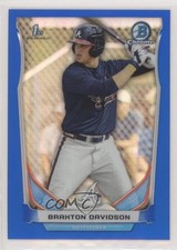 2014 Bowman Draft Chrome Blue Refractor 74/399 Braxton Davidson #CDP28 0o6v