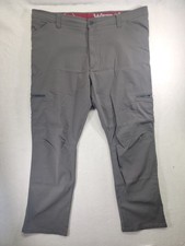 Wrangler NW788FS Men's 44x30 Nylon Spandex Blend Hiking Pants ATG Gray Outdoor