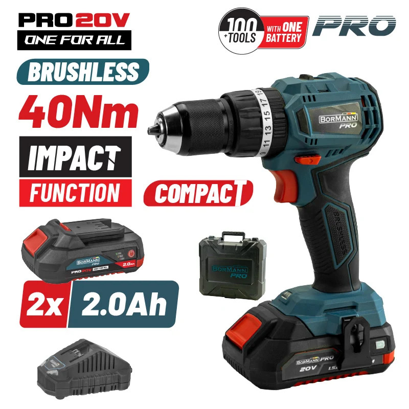 Trapano Avvitatore Percussione Brushless Compact 20V 40Nm 2 Vel. - BBP5144