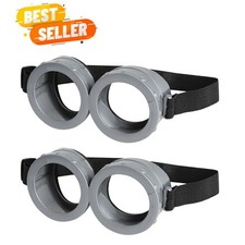 2PCS Steampunk Goggles Adult Round Glasses Party Costume Accessory