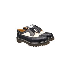 Dr Martens Men's Size 9 US 3989 Made In England Black White Wingtip Oxfords READ