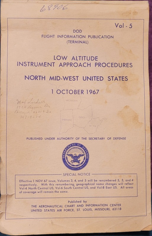 Vtg. Department of Defense "Low Altitude Instrument Approach Procedures" 1967