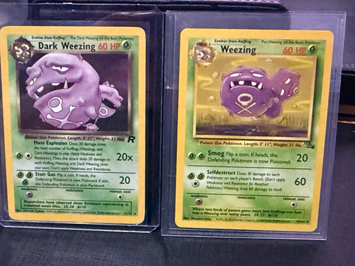 Pokemon TCG Weezing + Dark Weezing x2 Base Set/Team Rocket English 31/82