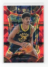 2023-24 Panini Select #333 Ben Sheppard Red Cracked Ice Prizms