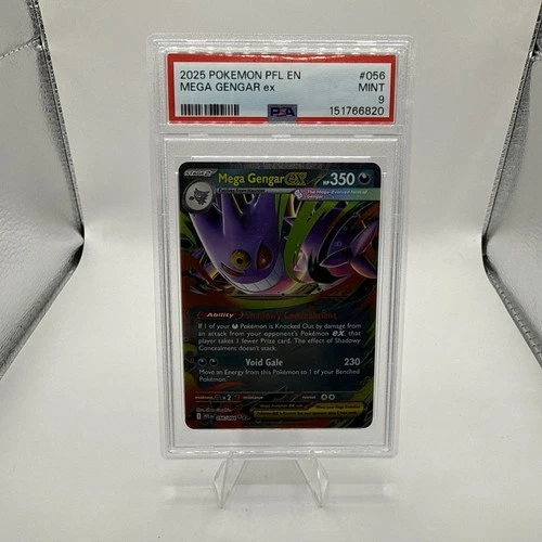 2025 Pokemon PFL EN-Phantasmal Flames Mega Gengar EX PSA 9 #056