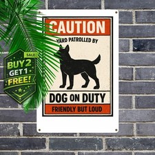 Beware Property Patrolled By Corgi Security New Retro Metal Tin Sign