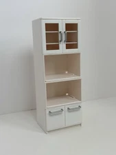 Re-ment 2005 WHITE APPLIANCE CABINET CUPBOARD fits Barbie Dollhouse Kitchen Vtg