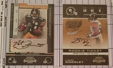 05 Contenders Nate Washington RC Auto + 07 Contenders Lamaar Woodle Rc Autograph