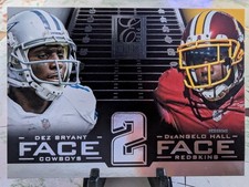 2014 Elite Face 2 Face Red #15 Dez Bryant - DeAngelo Hall Cowboys Redskins