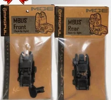 New Front and Rear New Generation Back Up Sight Set in Sleek Black Finish