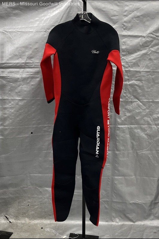 Hevto Guardian-I Wetsuit Adult Full Body Neoprene Black Red Scuba Diving