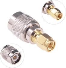 TNC Male Plug to SMA Male Plug RF Adapter Barrel Connector