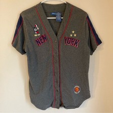 Disney Vintage Mickey New York embroidered Jersey size large runs small EUC 