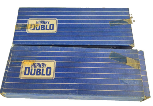 Lote de trabajo de 10 rieles curvos de media vía Hornby Dublo 32211 calibre OO 3 rieles en caja. | Condition: Used
