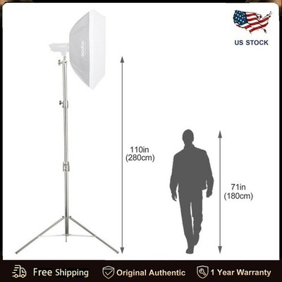 110'' Heavy Duty Stainless Steel Lighting Stand Tripod for Godox sl60w ad200pro