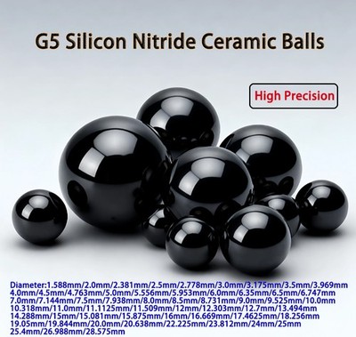 G5 Silicon Nitride Ceramic Balls High Precision Solid Bearing Balls Dia 1.5-28mm