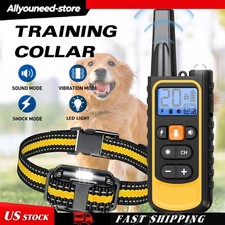 Dog Training Collar 3000FT Remote Rechargeable Shock PET Waterproof Trainer
