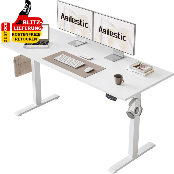 HöHenverstellbarer Schreibtisch 140X60Cm Mit Memory Ergonomischer Computertisch-image