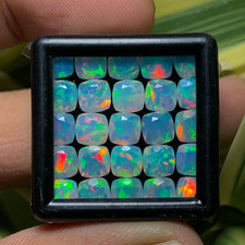 AAA Grade Opal Faceted Cushion Cut Ethiopian Opal Loose Gemstone Birthstone Gift