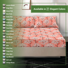 400TC Egyptian Cotton Fitted Sheet Single Double King Size Printed Bed Sheets