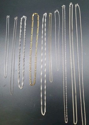 Silver jewellery bundle necklaces 70.47gr, 835/925 collection some FBM