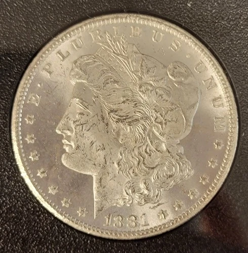 1881 Carson City Mint Uncirculated Silver Dollar Coin GSA Holder