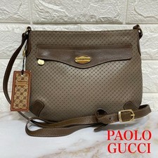 Rare Paolo Gucci Shoulder Bag Leather With Tag Vintage