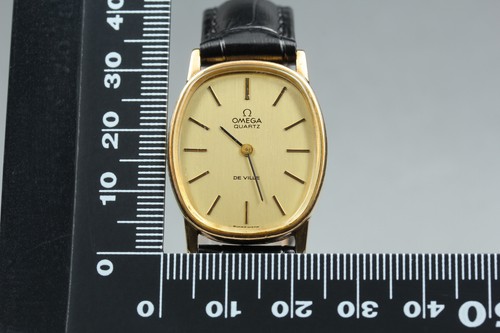 1979 *quasi come nuovo* OMEGA De Ville Cal.1350 591.016 quadrante oro quarzo donna vintage - Foto 5 di 12