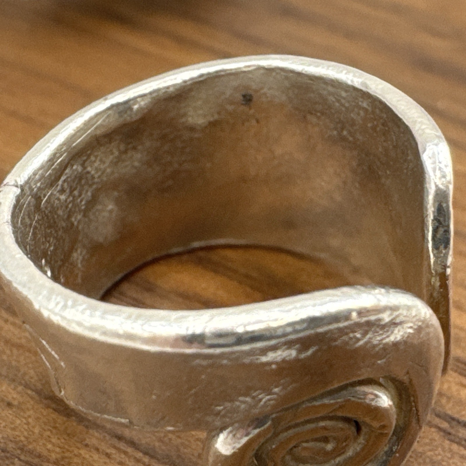 925 Solid Sterling Silver Hammered Handmade Ring … - image 13