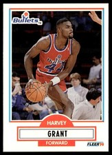 1990-91 Fleer Harvey Grant Washington Bullets #192