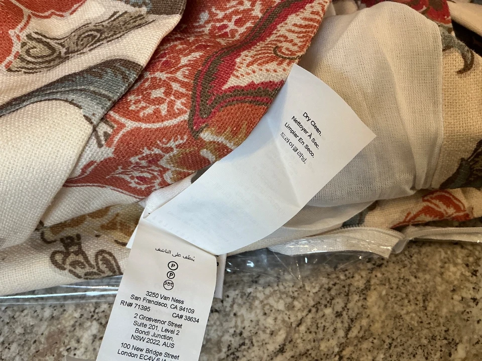 Pottery Barn Cynthia Palampore Printed Curtain 50x84" NEW - Image 3 of 3