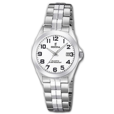 Festina Damen Uhr F20438/1 Edelstahl Armband-Uhr Klassik silber UF20438/1
