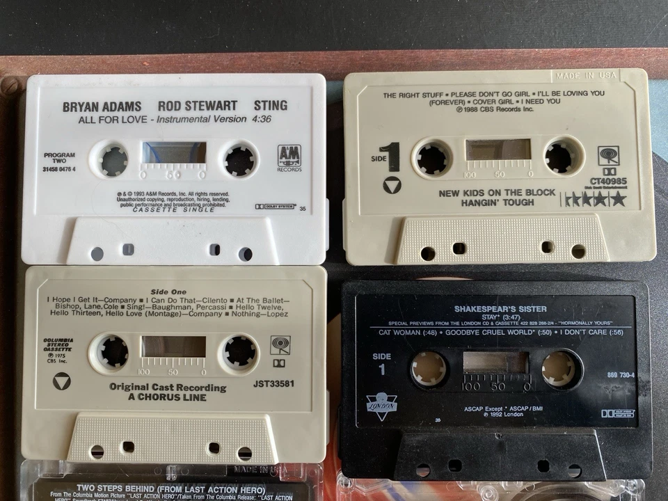 9 VINTAGE TAPES LOT! DEF LEPPARD, BRYAN ADAMS, NKOTB, UB40, WHALE, STAND BY ME - Image 2 of 4