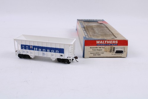 Tolva doble Walthers escala HO 932-7409 Greenville 100 toneladas Hanson GIHX 1524 | Zustand: Used