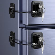 2 Pack Refrigerator Lock for Kids, Toddlers and Adults, Child Proof Fridge Door