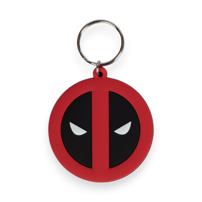 Original Marvel Comics Deadpool Symbol Logo Schlüsselanhänger Gummi Keychain Wade Wilson