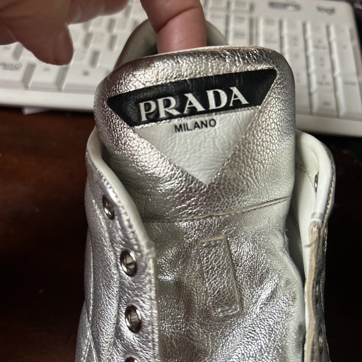 PRADA Silver Athletic Shoes for Women for sale | eBay