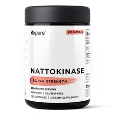 Nattokinase 4000 FU Enzyme - 120 Capsules - Gluten Free Non-GMO
