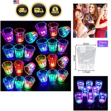 Light Up Shot Glasses Set of 24 Party Favors Adults Shot Cups for Party LED F...