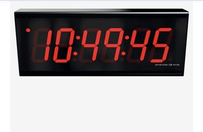 American Time 6 digit red LED surface mount digital clock