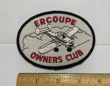 ERCO Ercoupe Owners Club Monoplane Airplane Aviation Souvenir Embroidered Patch