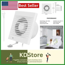 Efficient Exhaust Fan - 76CFM, 12W Ventilation with Overheat Protection