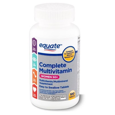Complete Multivitamin/Multimineral Supplement Tablets, Women 50+, 100 Count,