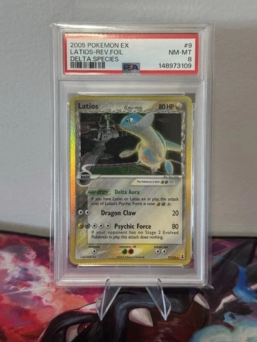 Pokémon Latios Delta Species Reverse Holo Rare PSA 8 9/113 2005