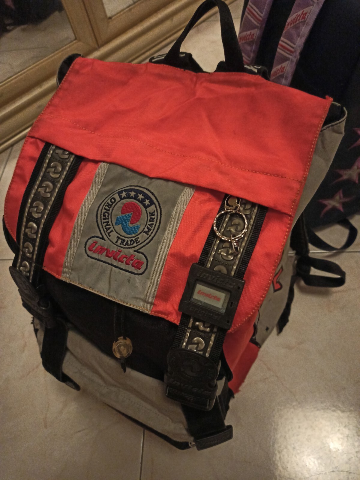 Invicta Two backpack multicolor USED vintage impo… - image 20