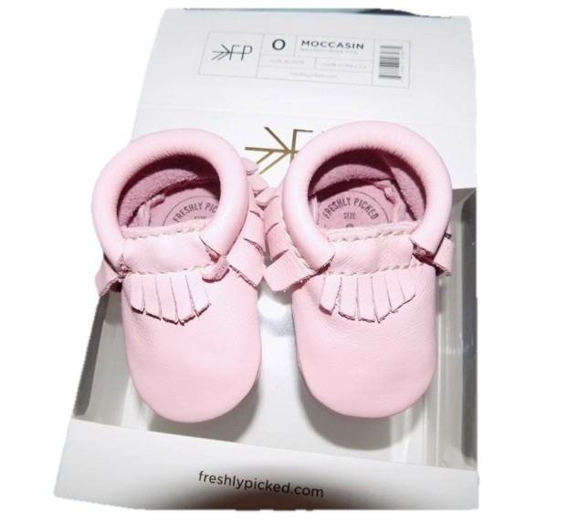 SAOLA Scarpe neonato mocassini in pelle suola morbida rosa rosa appena raccolti taglia 0