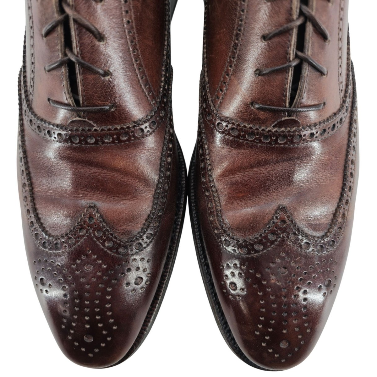 Gravati Brown Leather Oxford Shoes with Wingtip Design Wingtip Brogue Oxford - Brown & Beige | Lethato main image 3