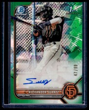 2022 Bowman Chrome #CPA-ASR Alexander Suarez RC Auto Green Atomic Refractor /99