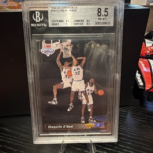 1992-93 Upper Deck Trade Card Shaquille O'Neal Rookie Card 1B BGS 8.5